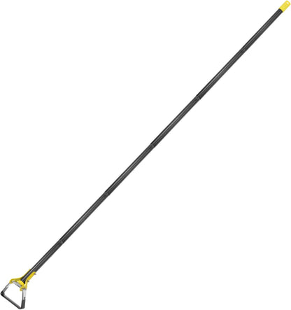 Hula Hoe Garden Tool 15-79 Inches Adjustable Loop Weeding Gardening Hoe Long Handle Hand Action Weed Tool for Garden Weeding Seeding, Black and Yellow
