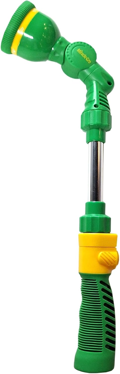 17 in. Watering Wand – 6-Pattern Garden Hose Wand with Adjustable Spray Settings, Comfort Grip, and Extended Reach for Watering Hanging Baskets, Plants, and Garden Beds