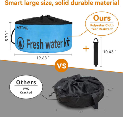 Gray Waterproof RV Hose Storage Bag for Sewer Water Hoses & Cords