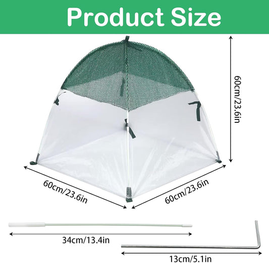 2 PCS Garden Plant Cover, Outdoor Plant Protector for Raised Beds, Garden Row Accelerator Plants Cover with Insect Net Greenhouse Frost Cover & Vegetable Plant