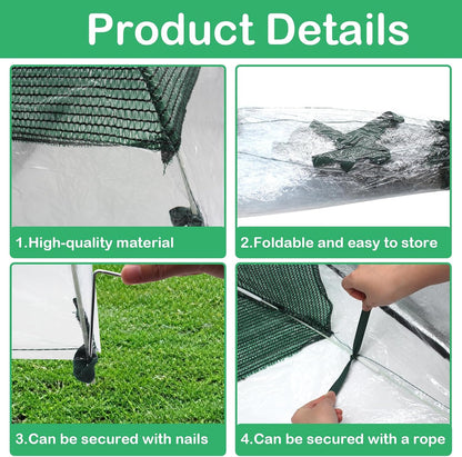 2 PCS Garden Plant Cover, Outdoor Plant Protector for Raised Beds, Garden Row Accelerator Plants Cover with Insect Net Greenhouse Frost Cover & Vegetable Plant