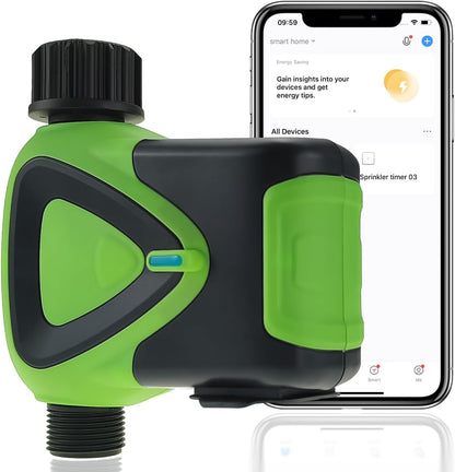 Water Timer for Garden Hose(Note:Zigbee Gateway Needs to be Purchased Separately), GreenVation Plant Automatic System for Yard Outdoor Irrigation, Smart Sprinkler Timer with Tuya/Smart Life App