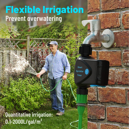 Water Timer for Garden Hose(Note:Zigbee Gateway Needs to be Purchased Separately), GreenVation Plant Automatic System for Yard Outdoor Irrigation, Smart Sprinkler Timer with Tuya/Smart Life App