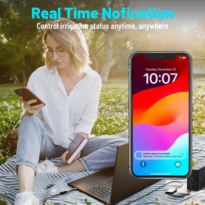 Water Timer for Garden Hose(Note:Zigbee Gateway Needs to be Purchased Separately), GreenVation Plant Automatic System for Yard Outdoor Irrigation, Smart Sprinkler Timer with Tuya/Smart Life App