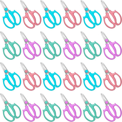 24 Pcs Flower Scissors Stainless Steel Floral Shears Floral Scissors for Fresh Flower Shears for Yard Gardening Plants Hedge Flowers Cutting Secateurs Flowers Arrangement