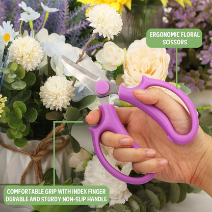 24 Pcs Flower Scissors Stainless Steel Floral Shears Floral Scissors for Fresh Flower Shears for Yard Gardening Plants Hedge Flowers Cutting Secateurs Flowers Arrangement