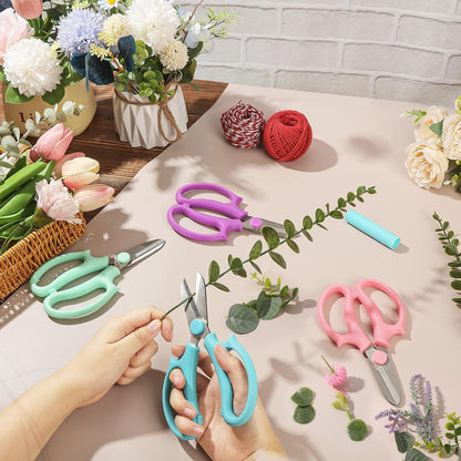 24 Pcs Flower Scissors Stainless Steel Floral Shears Floral Scissors for Fresh Flower Shears for Yard Gardening Plants Hedge Flowers Cutting Secateurs Flowers Arrangement