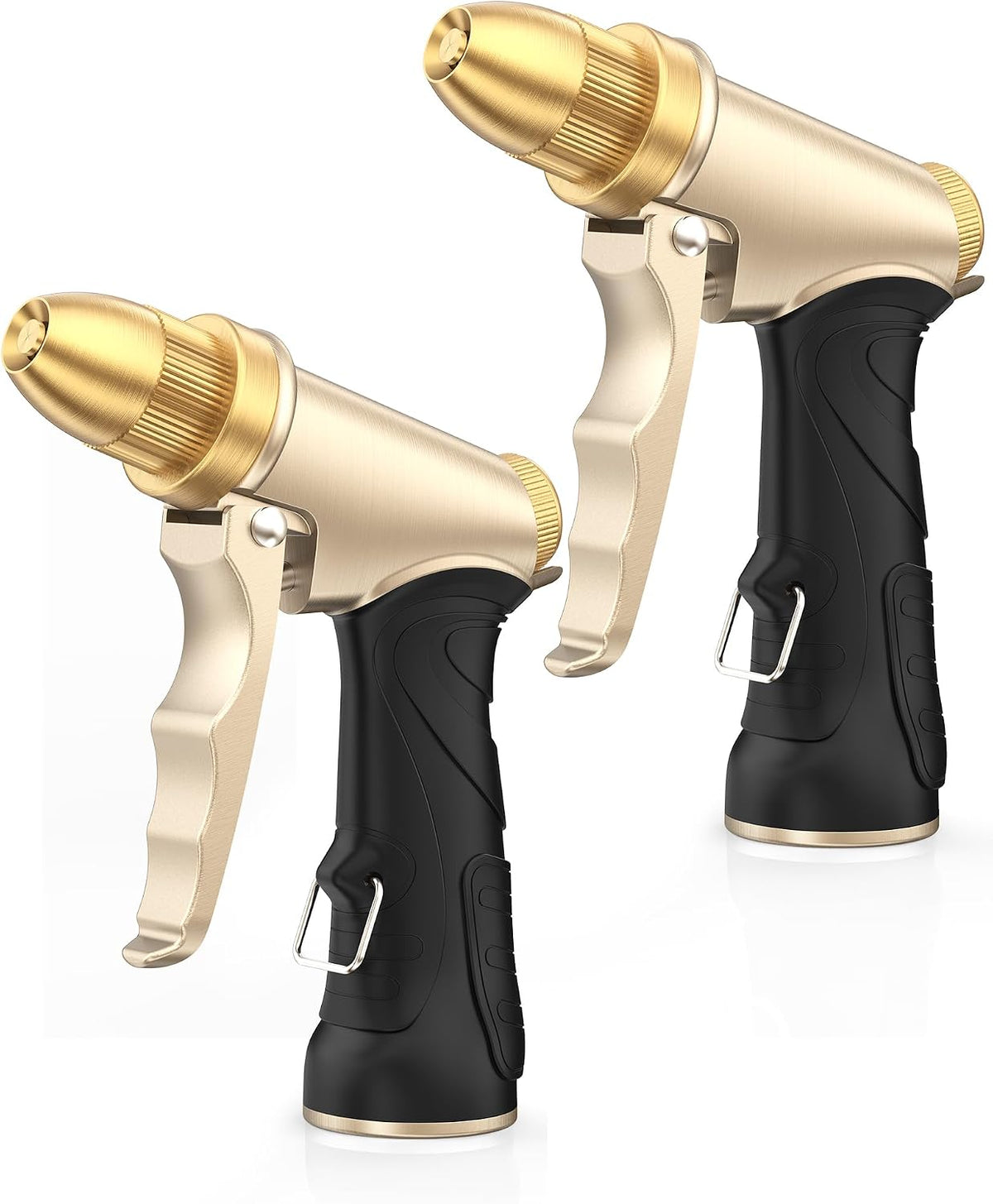 Garden Hose Nozzle, Upgraded Heavy Duty Metal Spray Nozzle, High Pressure Water Nozzle with Adjustable Spray Patterns for Watering Plants, Car Washing, and Pet Showering