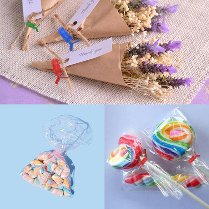 2" Kraft Paper Twist Ties, Metallic Twist Ties Reusable for Bakery, Candy Bags, Coffee Bags, Goodie Bags, Pack of 1000, White