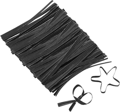 2" Kraft Paper Twist Ties, Metallic Twist Ties Reusable for Bakery, Candy Bags, Coffee Bags, Goodie Bags, Pack of 1000, White