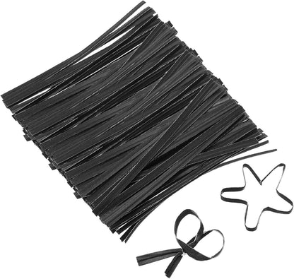 2" Kraft Paper Twist Ties, Metallic Twist Ties Reusable for Bakery, Candy Bags, Coffee Bags, Goodie Bags, Pack of 1000, White