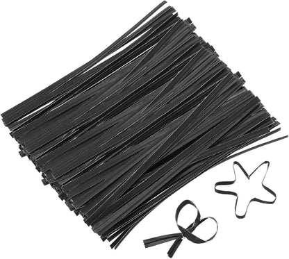 2" Kraft Paper Twist Ties, Metallic Twist Ties Reusable for Bakery, Candy Bags, Coffee Bags, Goodie Bags, Pack of 1000, White