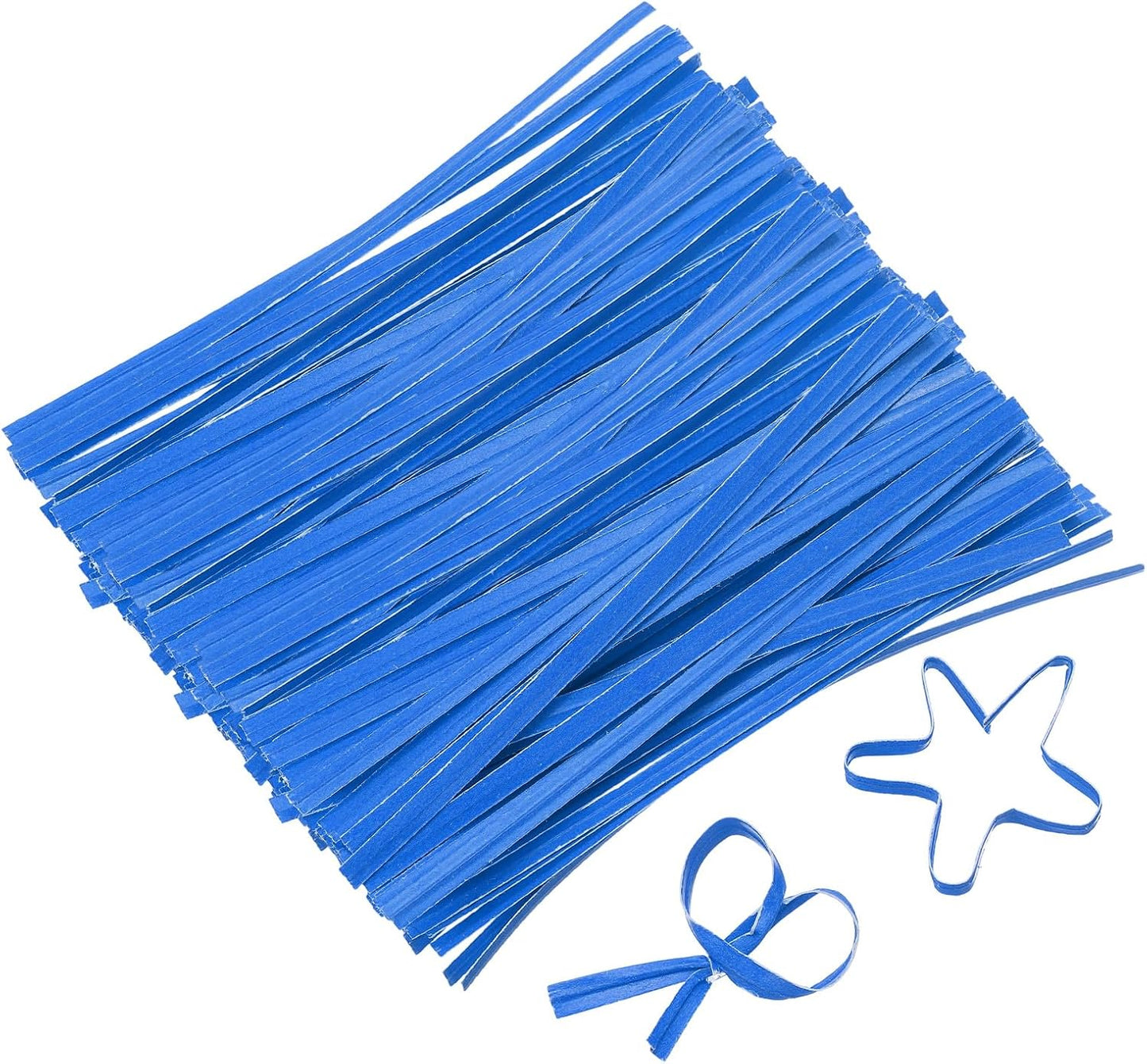 2" Kraft Paper Twist Ties, Metallic Twist Ties Reusable for Bakery, Candy Bags, Coffee Bags, Goodie Bags, Pack of 1000, White