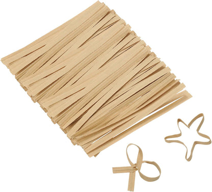 2" Kraft Paper Twist Ties, Metallic Twist Ties Reusable for Bakery, Candy Bags, Coffee Bags, Goodie Bags, Pack of 1000, White