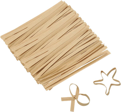 2" Kraft Paper Twist Ties, Metallic Twist Ties Reusable for Bakery, Candy Bags, Coffee Bags, Goodie Bags, Pack of 1000, White