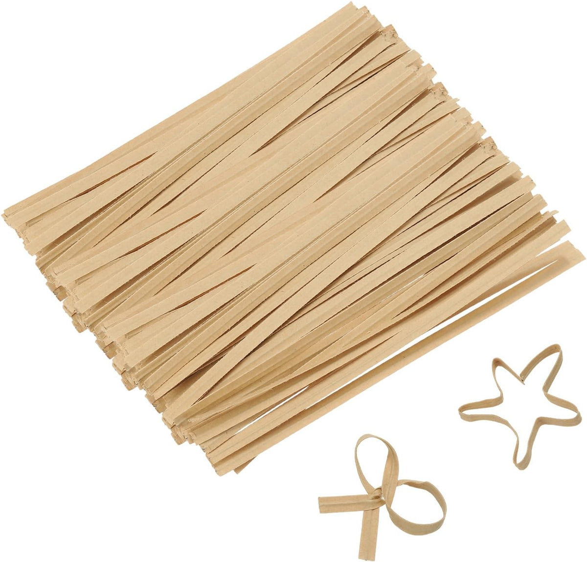 2" Kraft Paper Twist Ties, Metallic Twist Ties Reusable for Bakery, Candy Bags, Coffee Bags, Goodie Bags, Pack of 1000, White