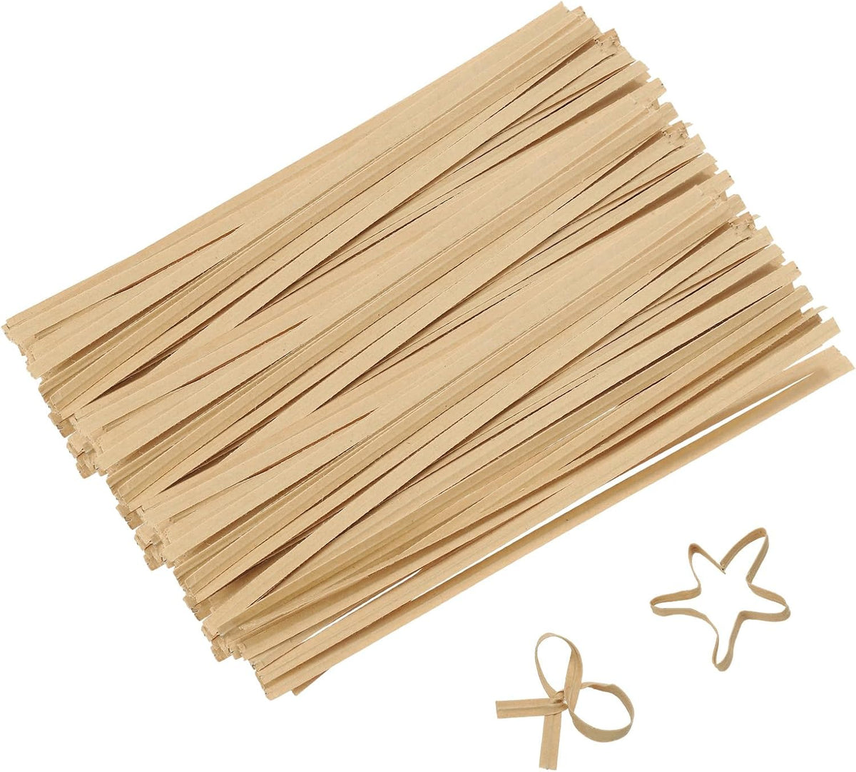 2" Kraft Paper Twist Ties, Metallic Twist Ties Reusable for Bakery, Candy Bags, Coffee Bags, Goodie Bags, Pack of 1000, White