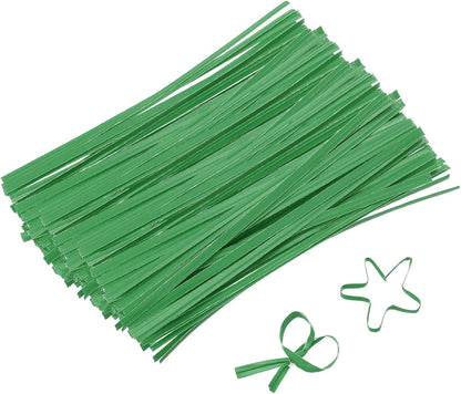 2" Kraft Paper Twist Ties, Metallic Twist Ties Reusable for Bakery, Candy Bags, Coffee Bags, Goodie Bags, Pack of 1000, White