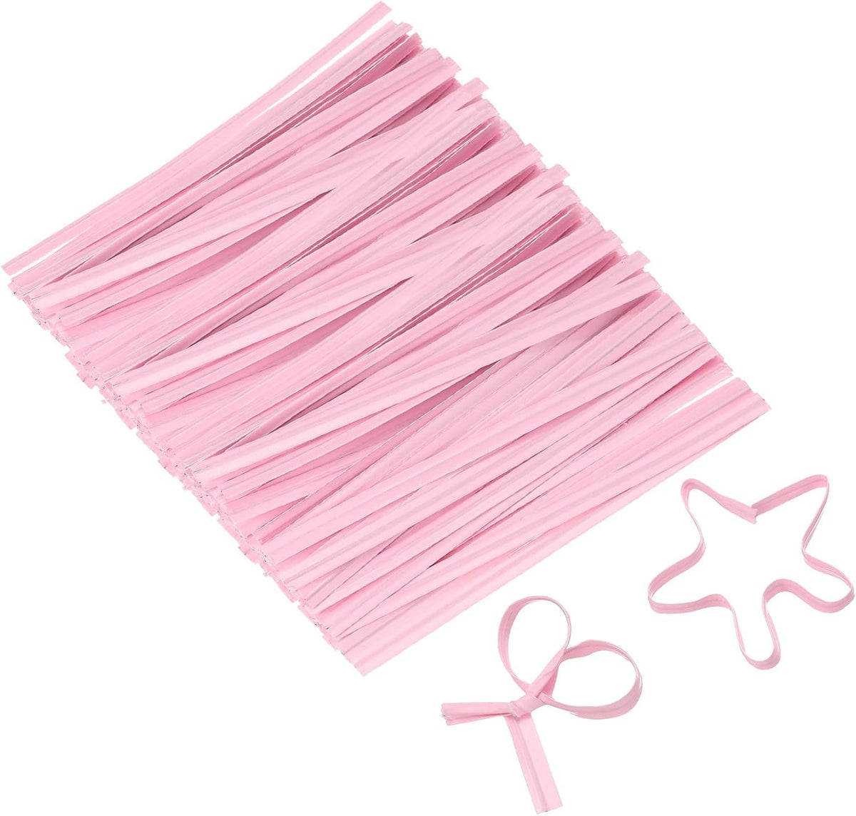 2" Kraft Paper Twist Ties, Metallic Twist Ties Reusable for Bakery, Candy Bags, Coffee Bags, Goodie Bags, Pack of 1000, White
