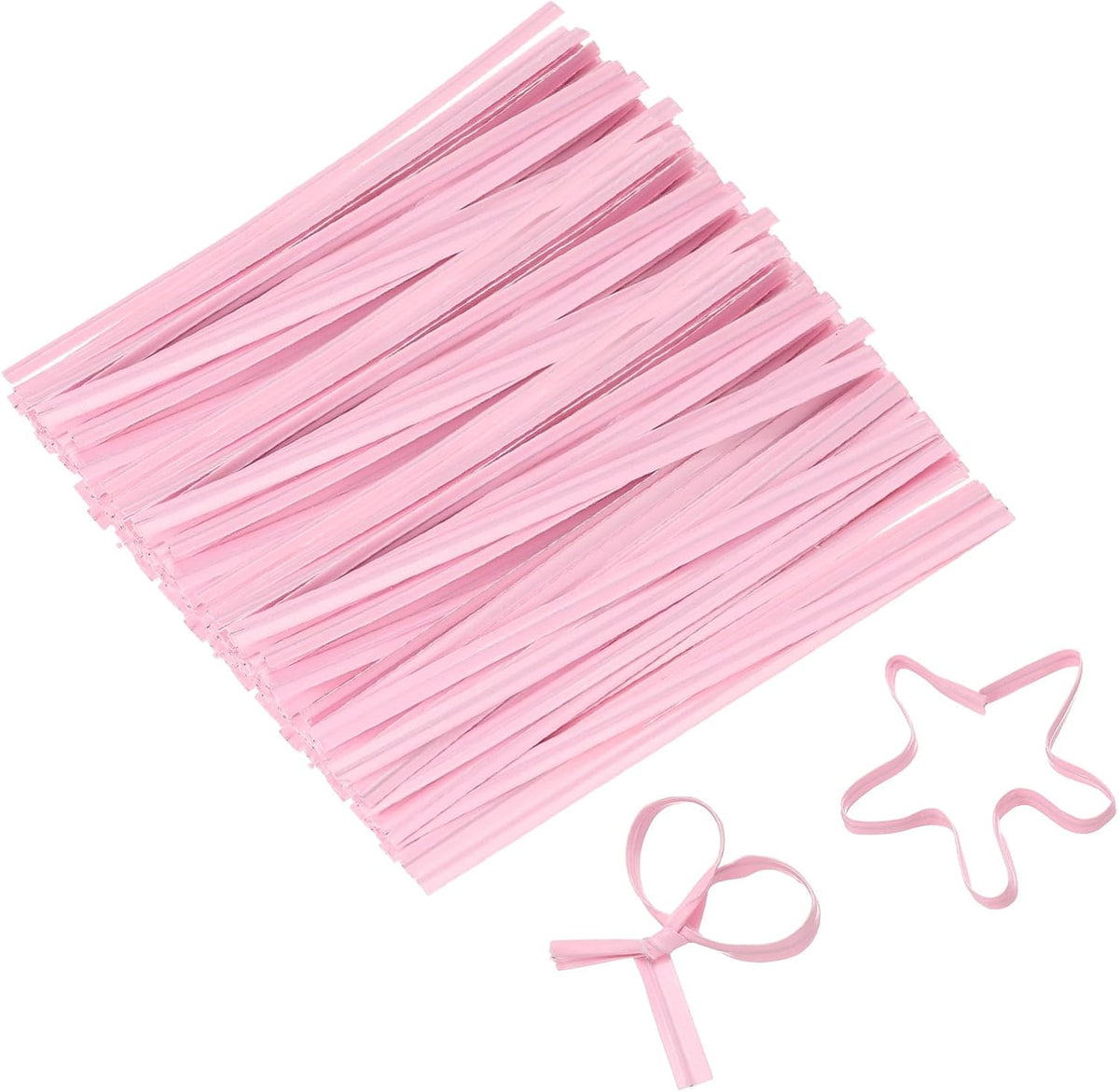 2" Kraft Paper Twist Ties, Metallic Twist Ties Reusable for Bakery, Candy Bags, Coffee Bags, Goodie Bags, Pack of 1000, White