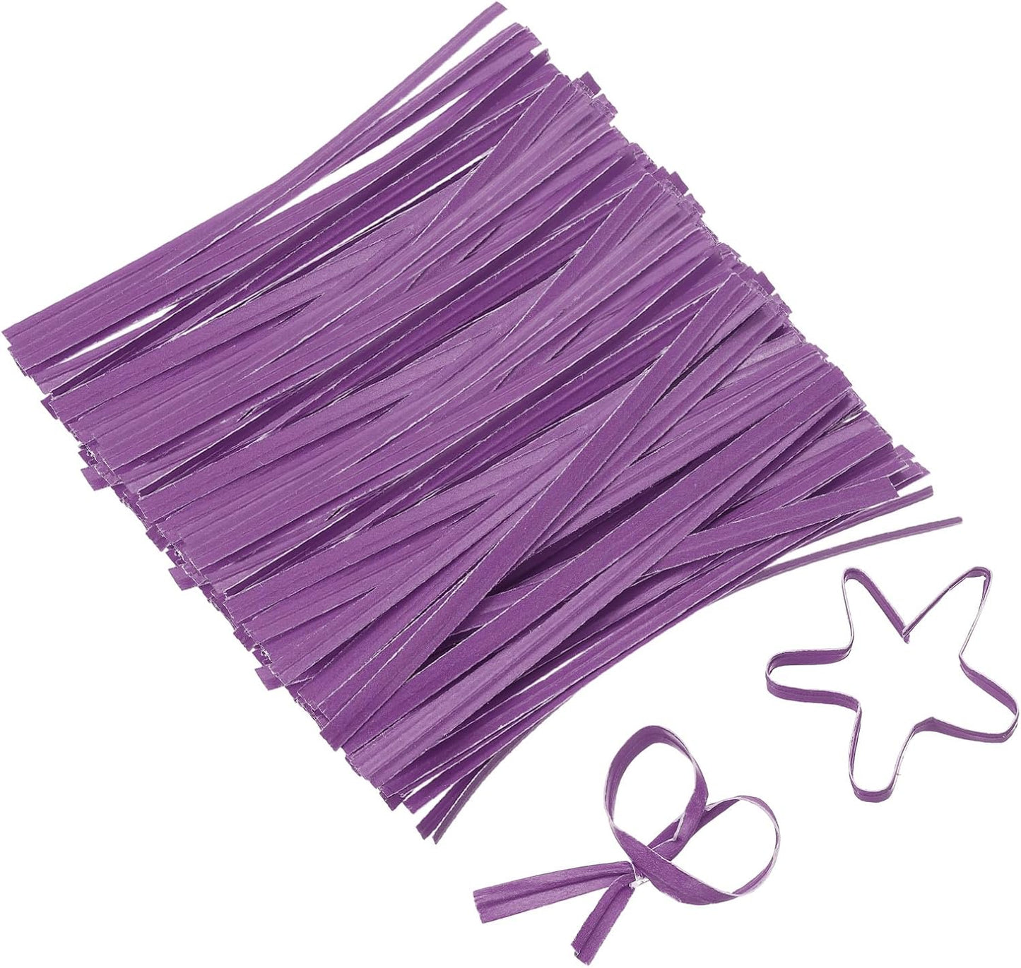 2" Kraft Paper Twist Ties, Metallic Twist Ties Reusable for Bakery, Candy Bags, Coffee Bags, Goodie Bags, Pack of 1000, White