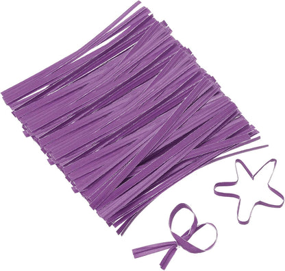 2" Kraft Paper Twist Ties, Metallic Twist Ties Reusable for Bakery, Candy Bags, Coffee Bags, Goodie Bags, Pack of 1000, White