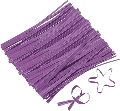 2" Kraft Paper Twist Ties, Metallic Twist Ties Reusable for Bakery, Candy Bags, Coffee Bags, Goodie Bags, Pack of 1000, White