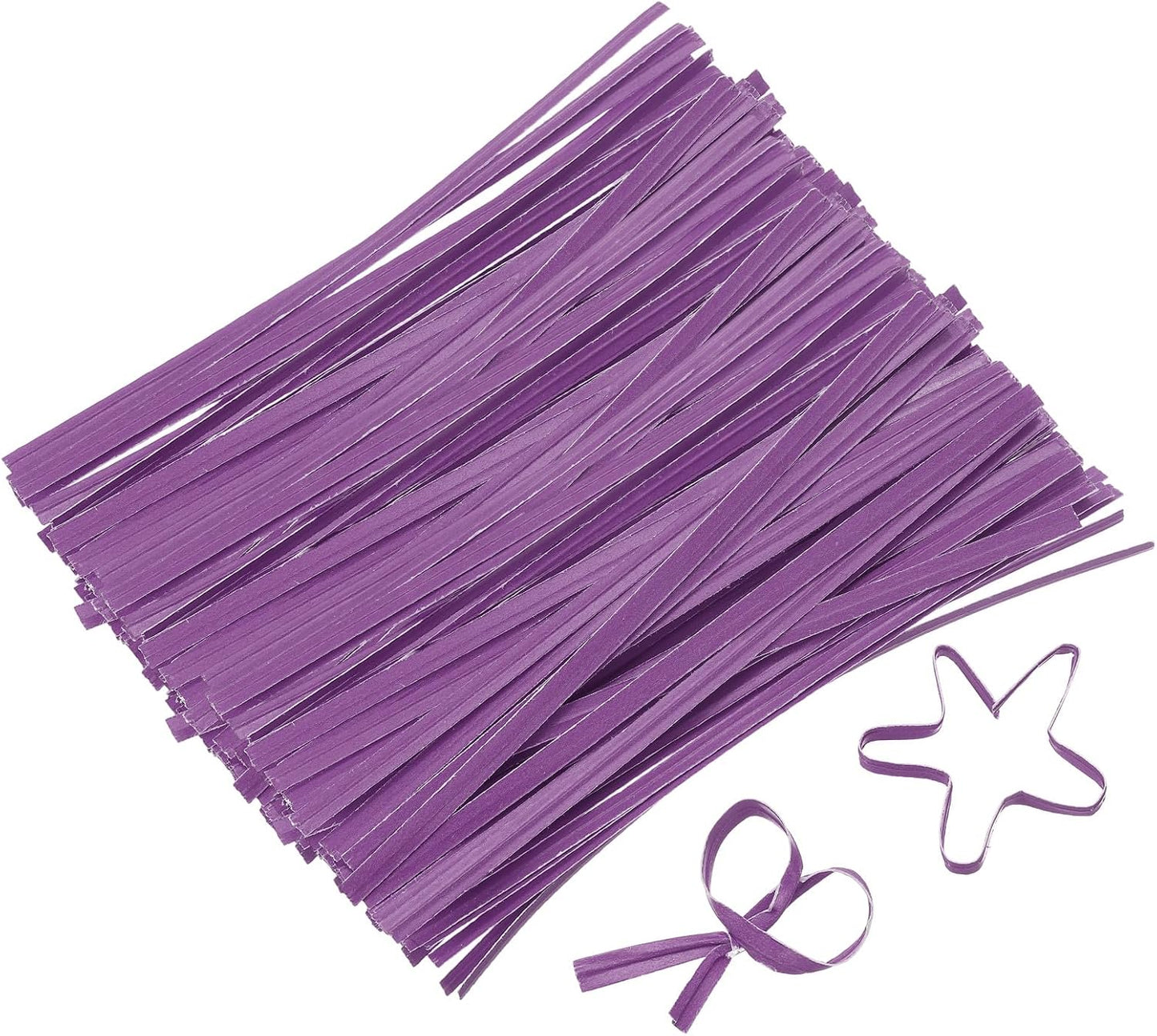 2" Kraft Paper Twist Ties, Metallic Twist Ties Reusable for Bakery, Candy Bags, Coffee Bags, Goodie Bags, Pack of 1000, White