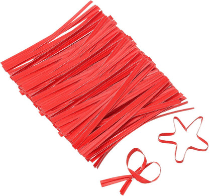 2" Kraft Paper Twist Ties, Metallic Twist Ties Reusable for Bakery, Candy Bags, Coffee Bags, Goodie Bags, Pack of 1000, White