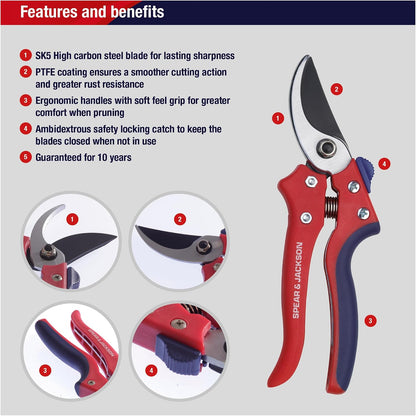 7158AS Razorsharp Advantage Anvil Pruning Shears, Pruner, Multicoloured