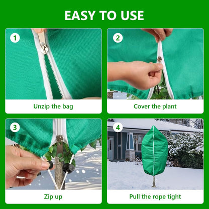 2 Pack 95"x95" Plant Covers with Zipper and Drawstring