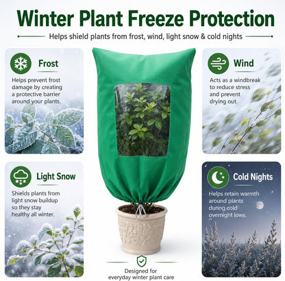2 Pack 95"x95" Plant Covers with Zipper and Drawstring
