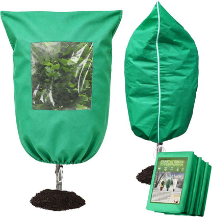 2 Pack 95"x95" Plant Covers with Zipper and Drawstring
