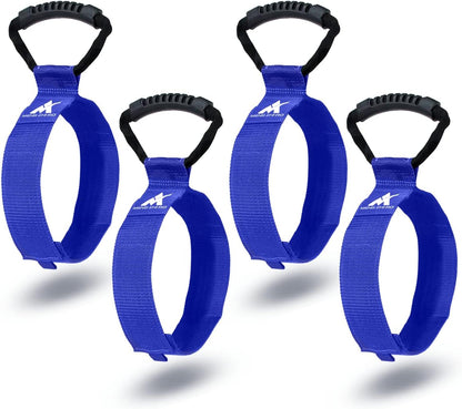 4 Pcs Heavy Duty Pool Vacuum Hose Storage Holder Garden Hose Organizer Hook and Loop Hose Strap Holder with Carrying Handle Perfect for Garden Hose Pool Vacuum Hose Garage Tool etc. (GREY)