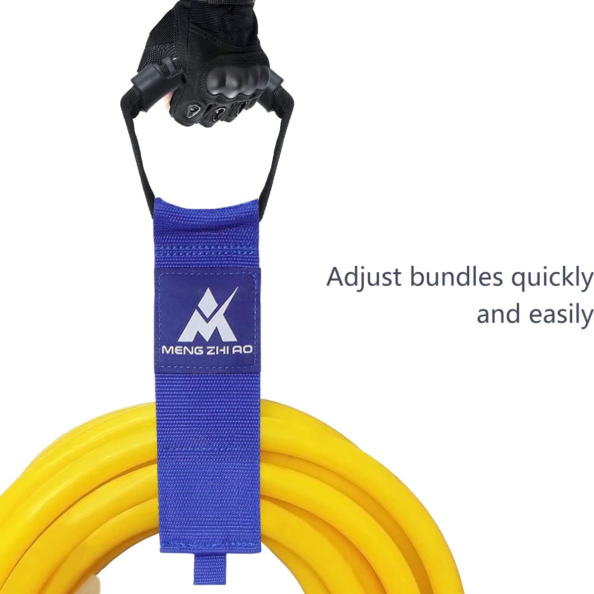 4 Pcs Heavy Duty Pool Vacuum Hose Storage Holder Garden Hose Organizer Hook and Loop Hose Strap Holder with Carrying Handle Perfect for Garden Hose Pool Vacuum Hose Garage Tool etc. (GREY)