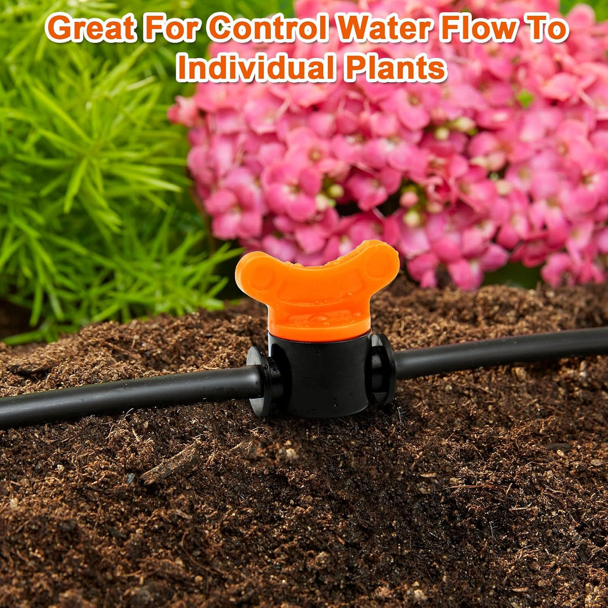 280 Pcs Drip Irrigation Fittings Kit for 1/4" Tubing： 1/4 Inch Drip System Barbed Connectors (Nozzles, Nozzle Tees, Valves, Single Barbs, Couplings, Tees, Elbows, Plugs, Crosses)
