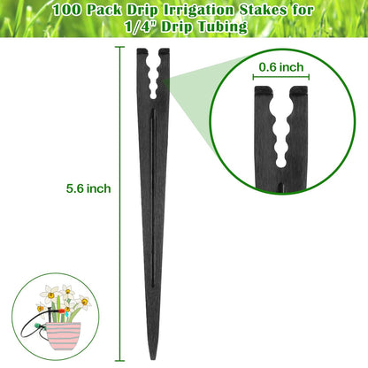 280 Pcs Drip Irrigation Fittings Kit for 1/4" Tubing： 1/4 Inch Drip System Barbed Connectors (Nozzles, Nozzle Tees, Valves, Single Barbs, Couplings, Tees, Elbows, Plugs, Crosses)