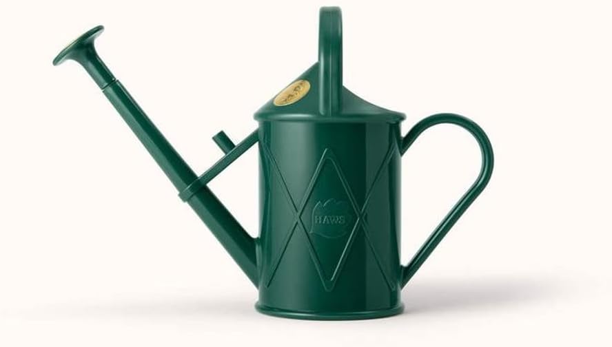 Indoor Plastic Watering Can | The HAWS The Bartley Burbler - Two Pint | Pot Waterer | Fine Spray Rose - Green