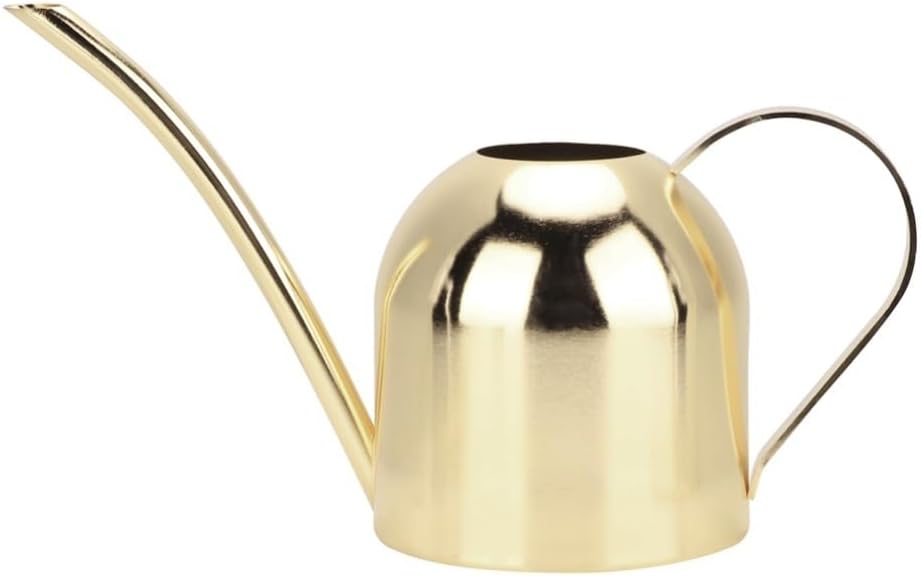 500ml Stainless Steel Watering Can Ergonomic Handle & Leak-Proof Design Long Spout Indoor Plant Pot for Home Garden(Rose Gold)