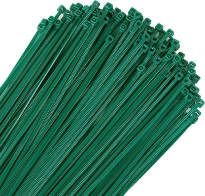 4 inch 3mm Dark Green Nylon Garden Cable Zip Ties Self Locking Cable Ties Twist Ties, Multi-Purpose Cable Tie(100 Pcs)