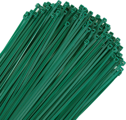 4 inch 3mm Dark Green Nylon Garden Cable Zip Ties Self Locking Cable Ties Twist Ties, Multi-Purpose Cable Tie(100 Pcs)