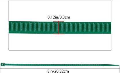 4 inch 3mm Dark Green Nylon Garden Cable Zip Ties Self Locking Cable Ties Twist Ties, Multi-Purpose Cable Tie(100 Pcs)