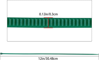 4 inch 3mm Dark Green Nylon Garden Cable Zip Ties Self Locking Cable Ties Twist Ties, Multi-Purpose Cable Tie(100 Pcs)