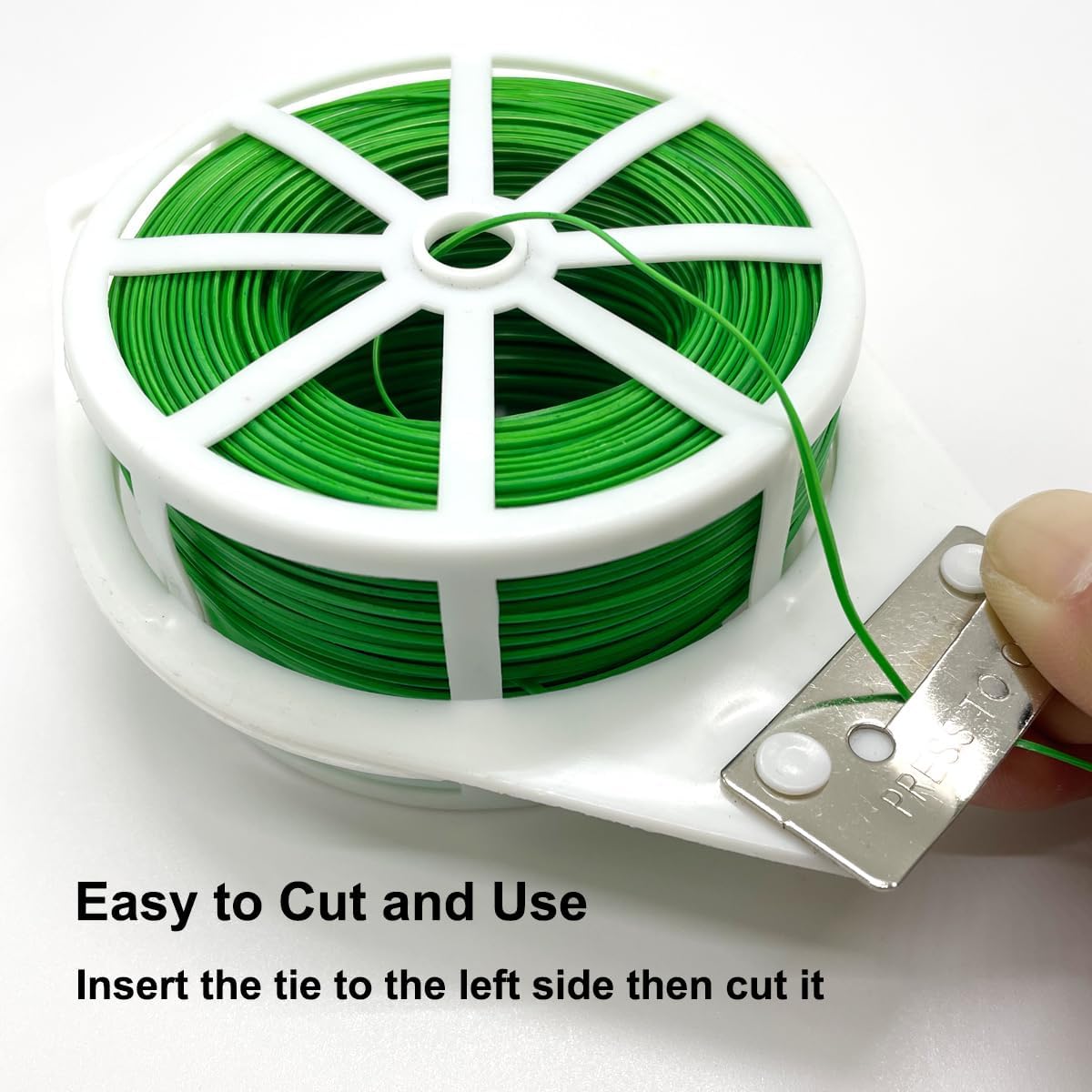 656ft (200m) Twist Ties, Garden Plant Ties with Cutter, Reusable Multifunctional Plant Ties, Fixing Vines Plant Support for Gardening Home Office(Black)