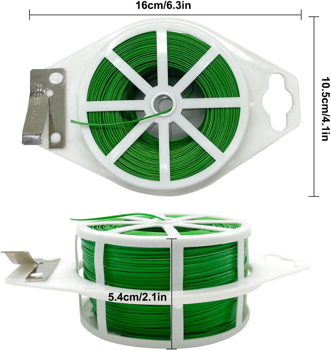 656ft (200m) Twist Ties, Garden Plant Ties with Cutter, Reusable Multifunctional Plant Ties, Fixing Vines Plant Support for Gardening Home Office(Black)