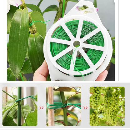 656ft (200m) Twist Ties, Garden Plant Ties with Cutter, Reusable Multifunctional Plant Ties, Fixing Vines Plant Support for Gardening Home Office(Black)