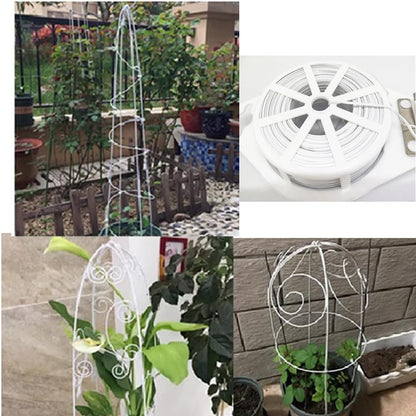 656ft (200m) Twist Ties, Garden Plant Ties with Cutter, Reusable Multifunctional Plant Ties, Fixing Vines Plant Support for Gardening Home Office(Black)