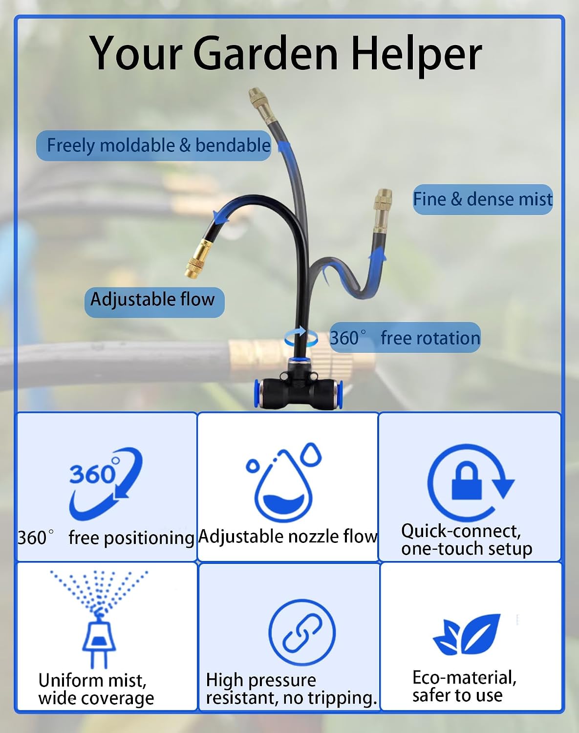 360° Adjustable Drip Irrigation System – Garden Watering Sprinkler System