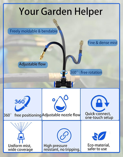 360° Adjustable Drip Irrigation System – Garden Watering Sprinkler System
