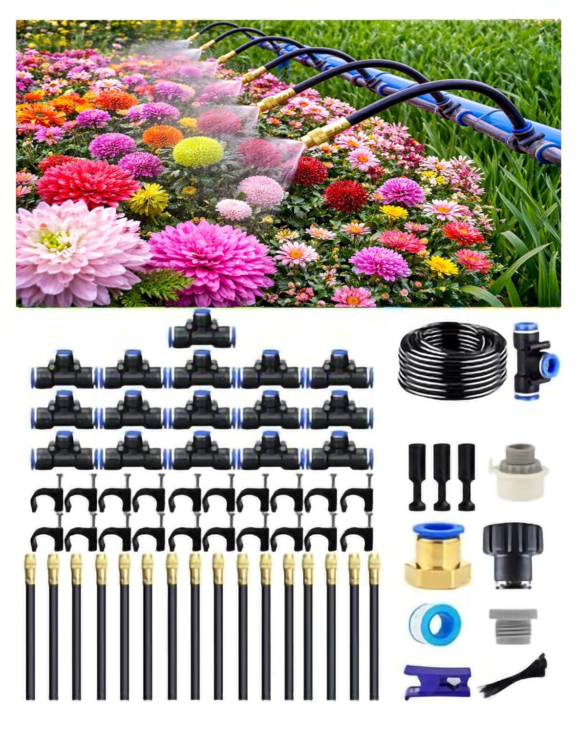 360° Adjustable Drip Irrigation System – Garden Watering Sprinkler System